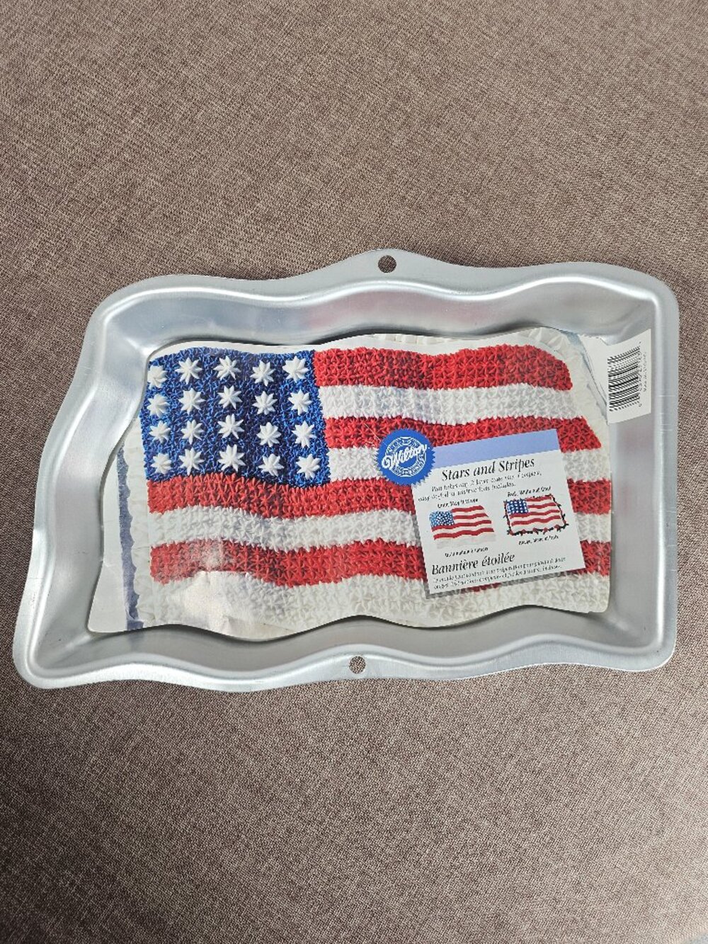 Wilton Stars & Stripes Cake Pan Aluminum Baking Mold Flag Cake New Old Stock